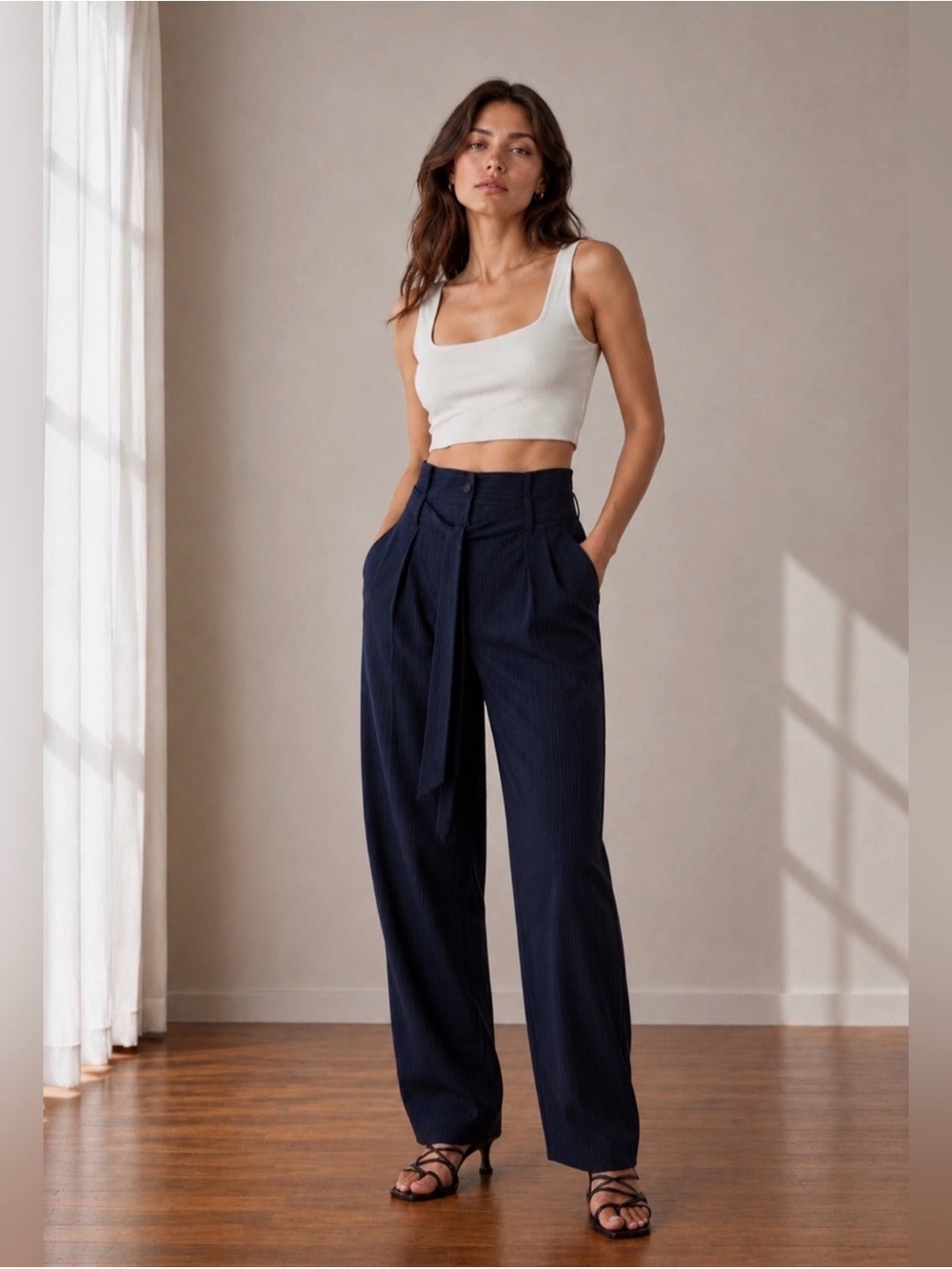 NWT Zara Tie Front Pants $140.00